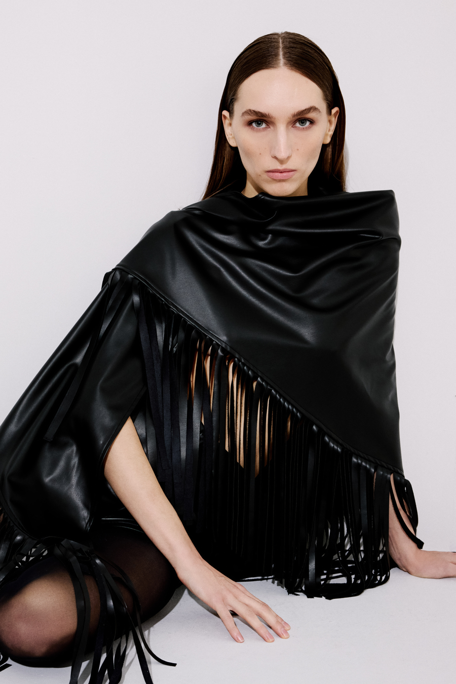 Look 02, Rhea Dress and Elora Shawl, Fall / Winter 25–26