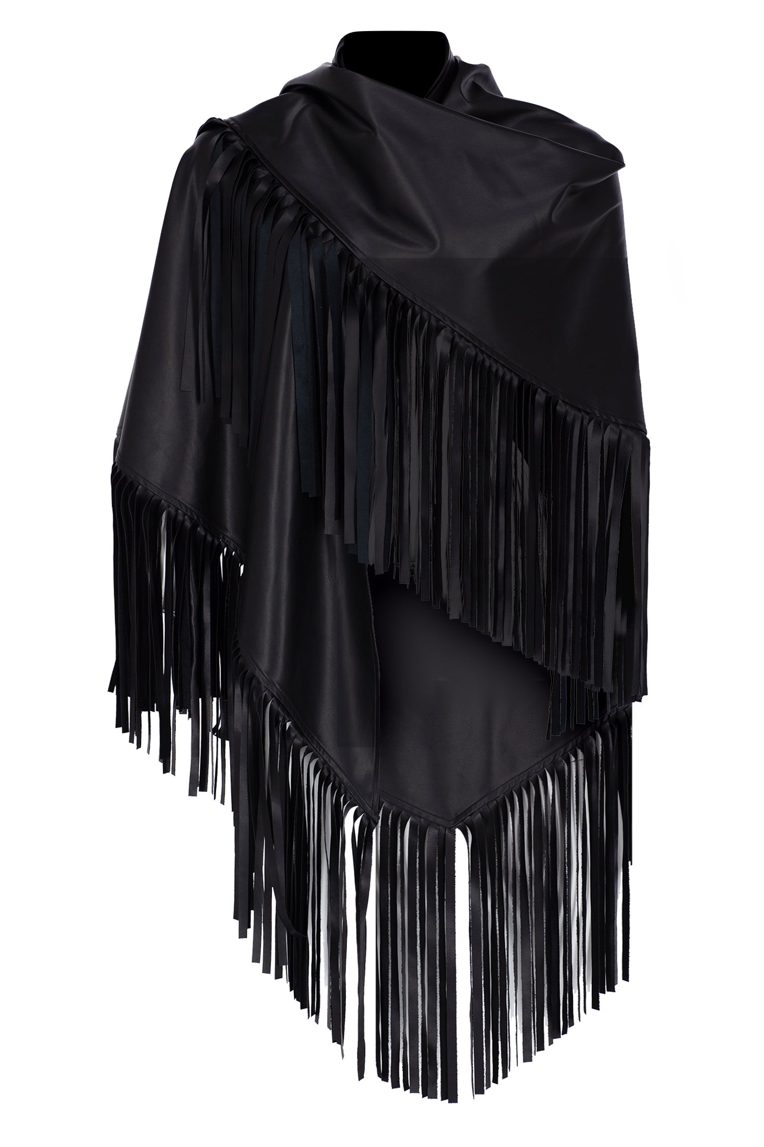 Elora Black Vegan Leather Scarf – EN-SELMACILEK