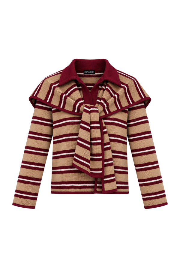 Elin Burgundy Knit T-Shirt