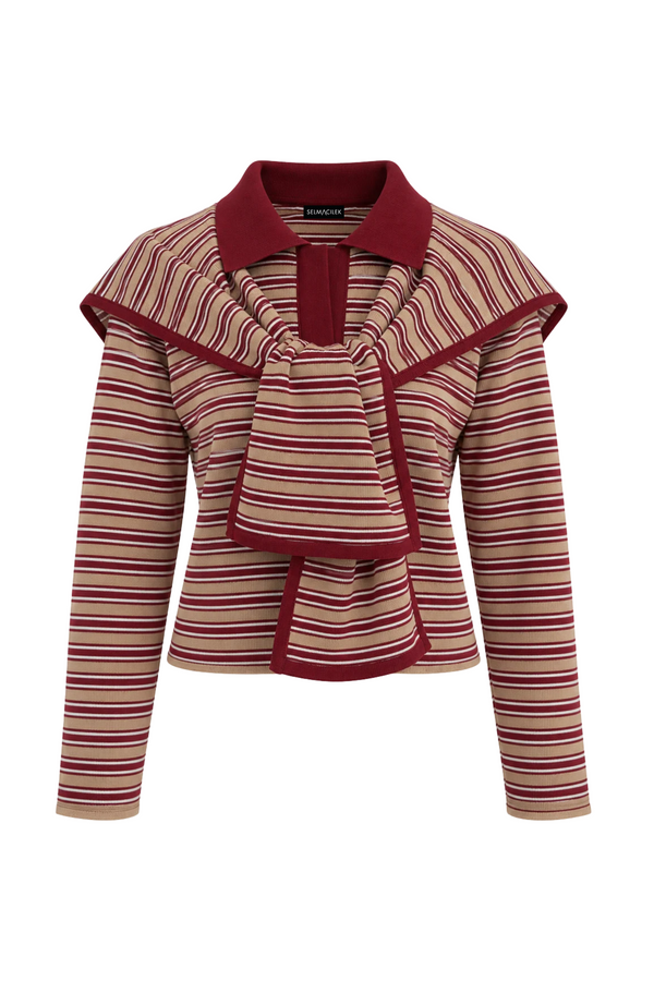 Elin Burgundy Knit T-Shirt