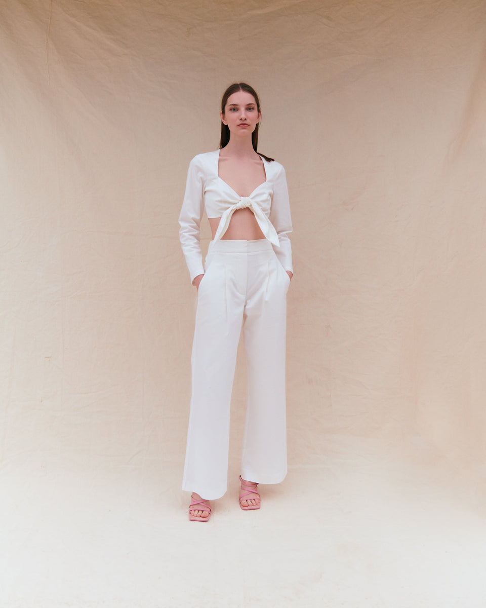 CHEST TIEDETAILED CANVAS BUSTIER ENSELMACILEK