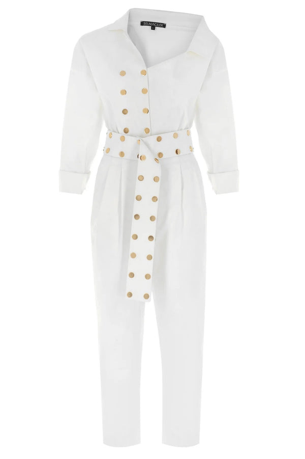 Milan White Jumpsuit