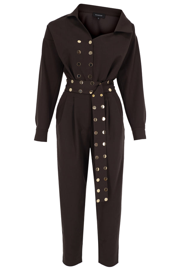 Milan Brown Jumpsuit
