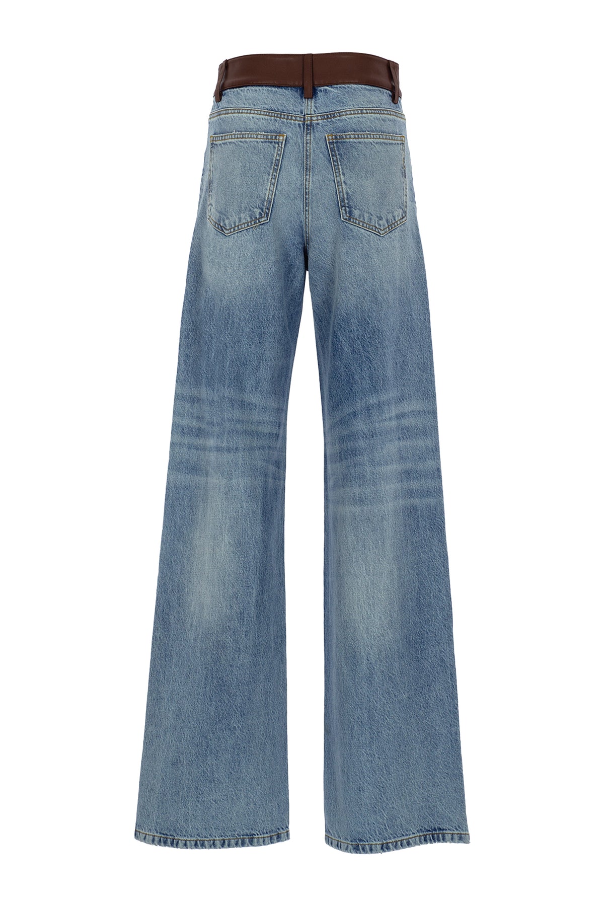Rebel Jeans Brown Belt – Blue