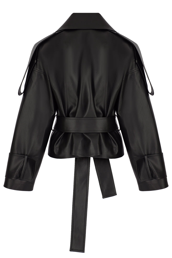 Nayla Black Leather Jacket