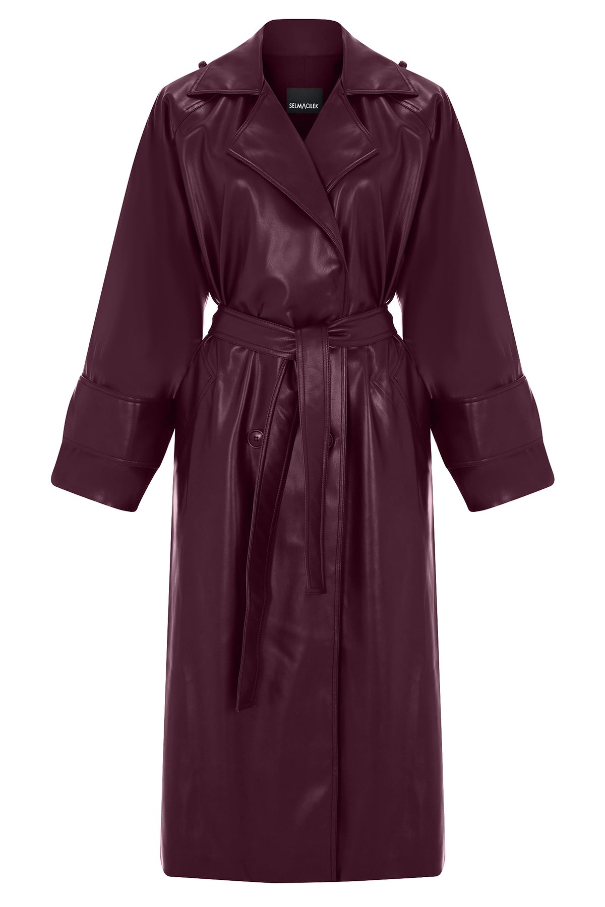 Lama Trench Coat – Burgundy