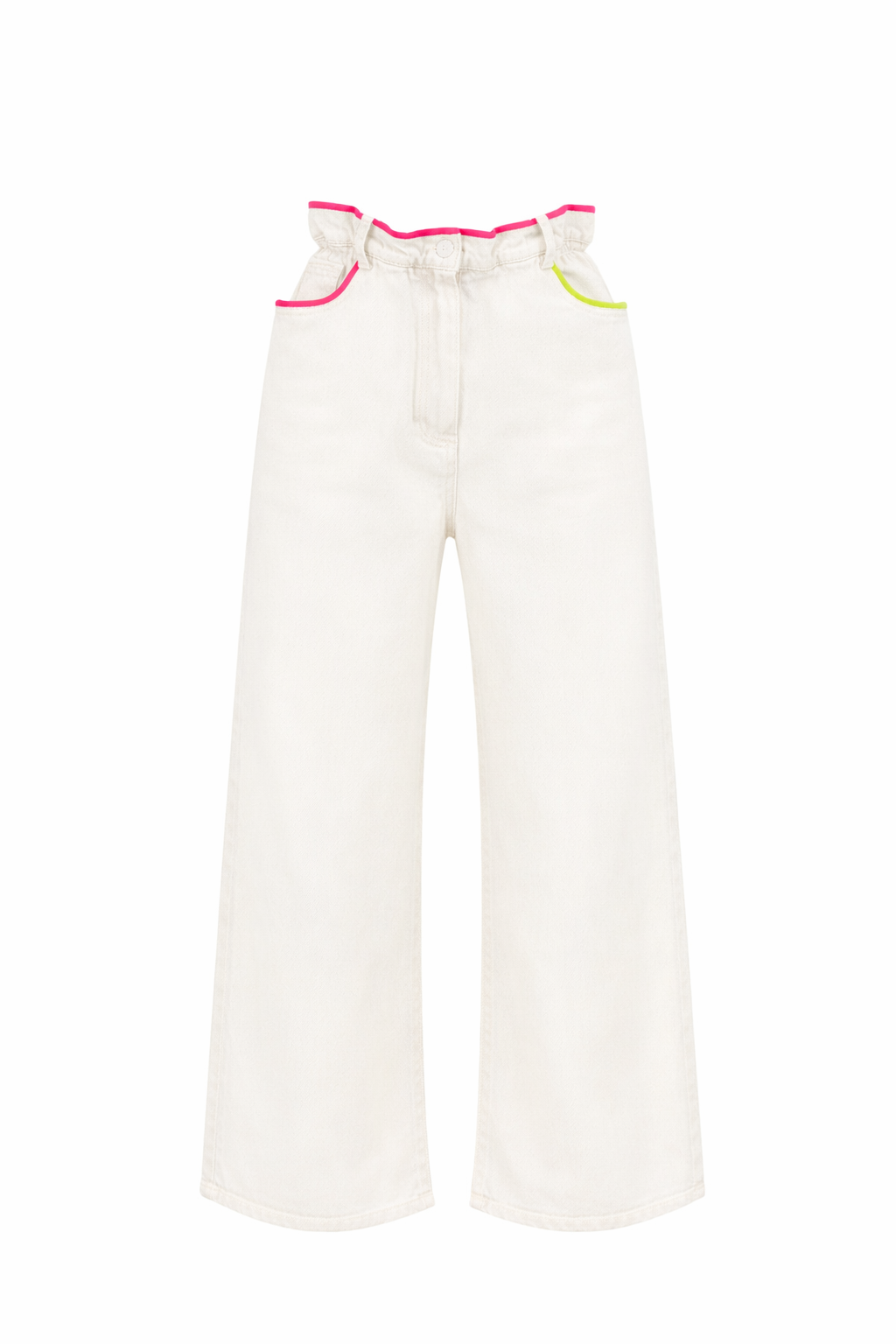 Aria Neon Jeans – White
