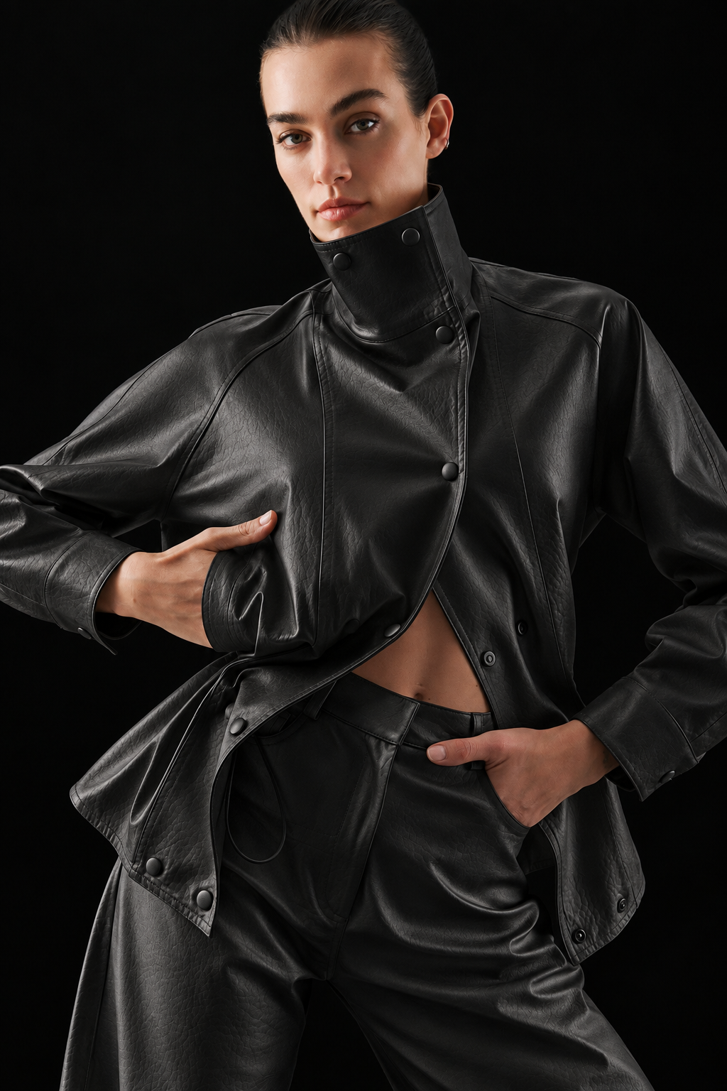 Camilla Black Vegan Leather Jacket