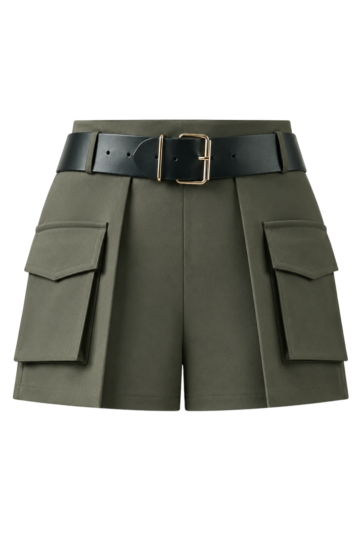 Lina Khaki Short-Skirt