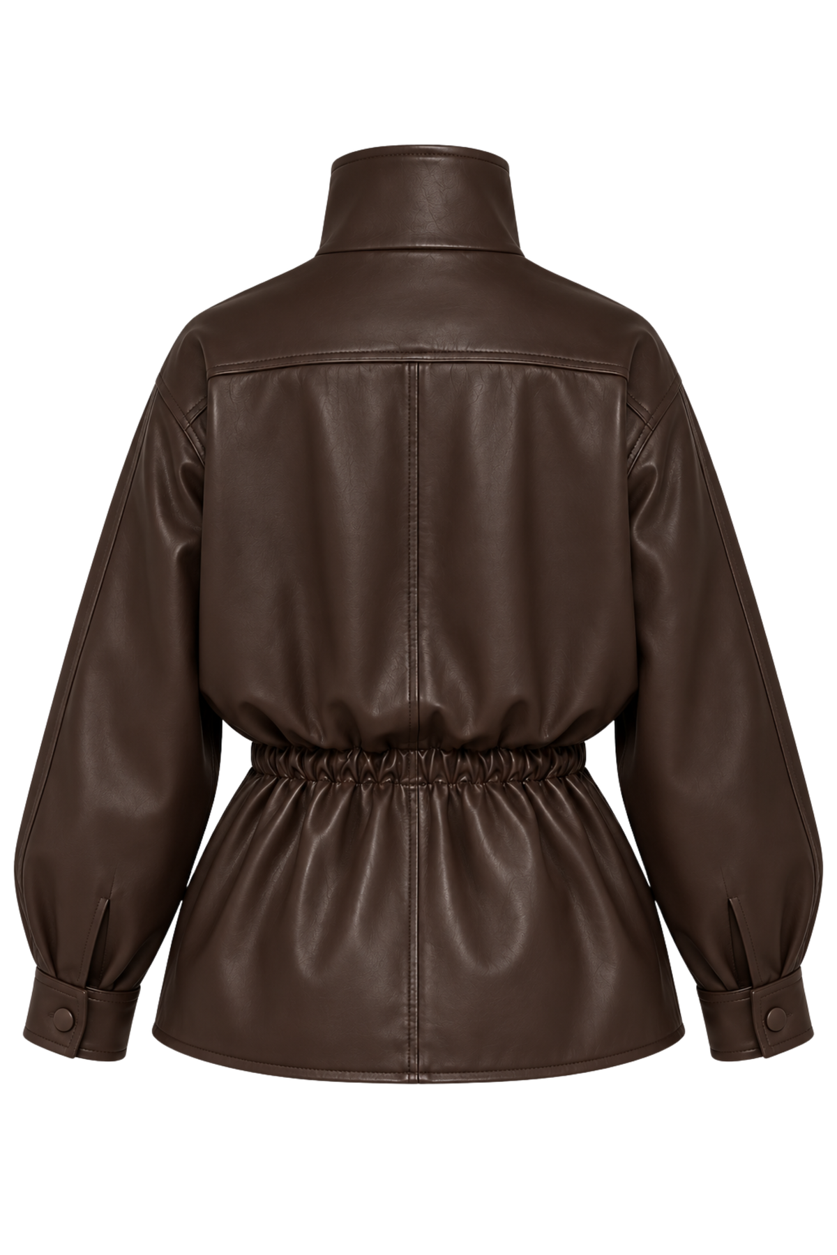 Camilla Vegan Leather Jacket – Brown