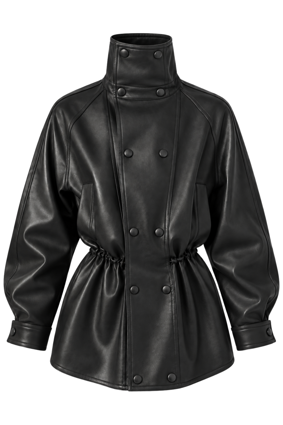 Camilla Vegan Leather Jacket – Black