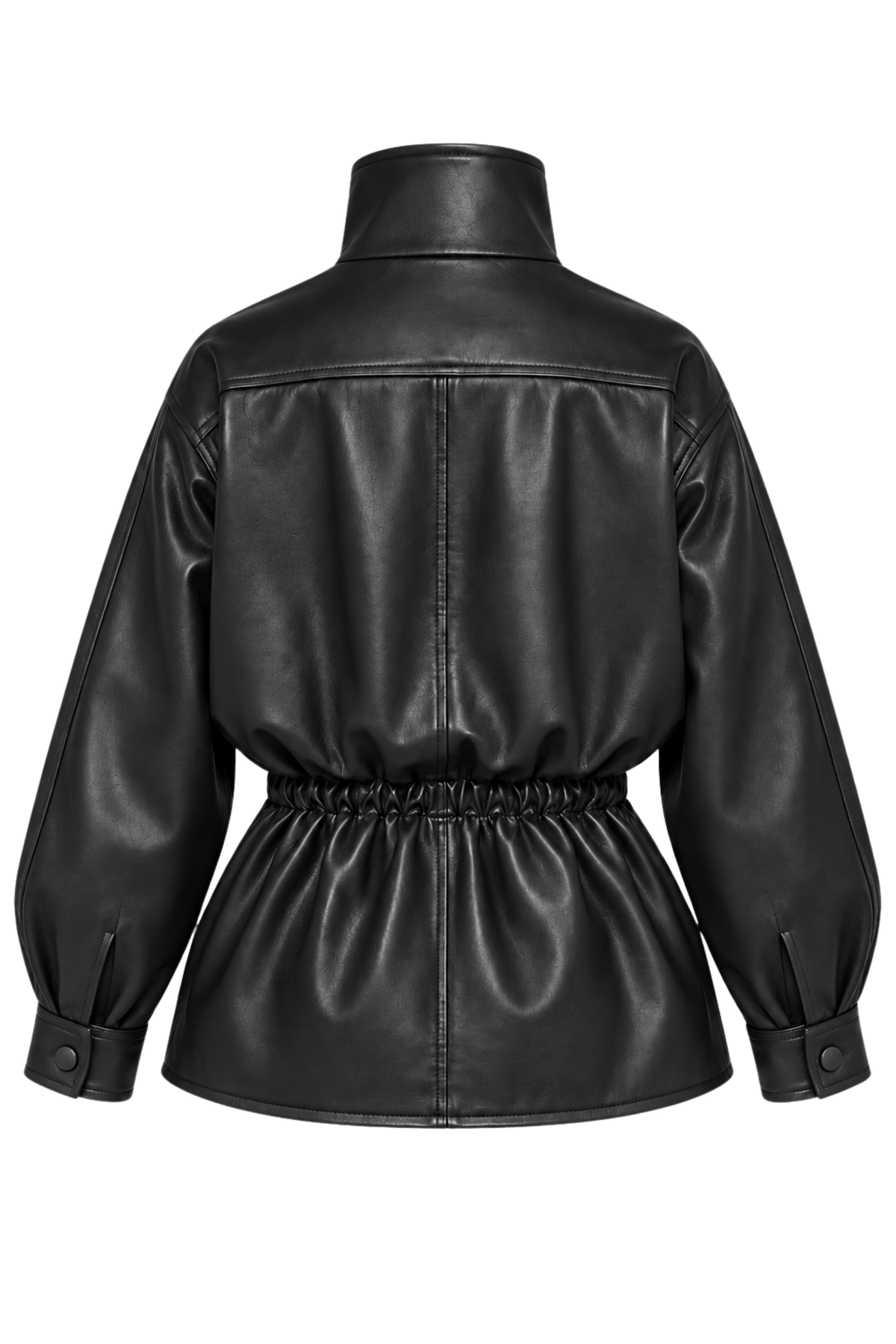 Camilla Vegan Leather Jacket – Black
