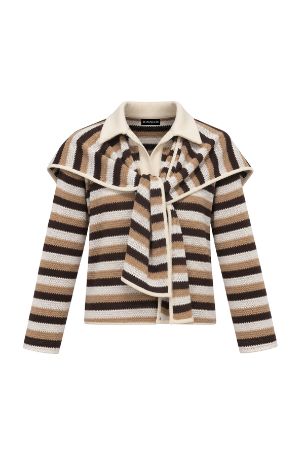 Elin Brown Knit T-Shirt