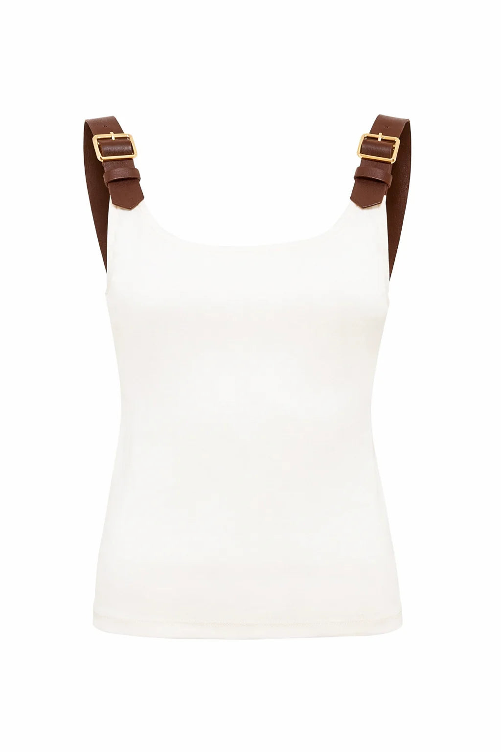 Sivera Tank Top Brown Belt – Ecru