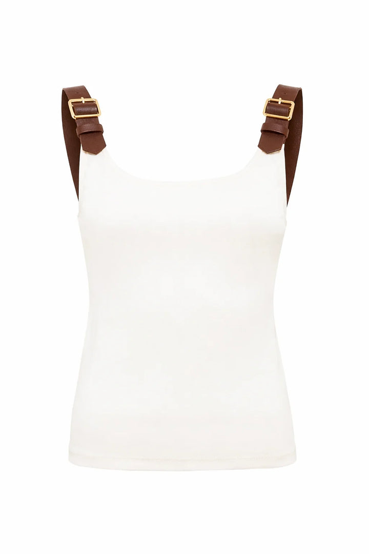 Sivera Brown Strap Blouse