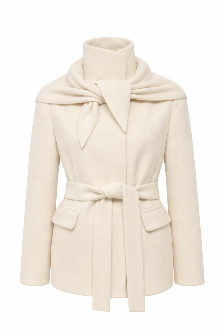 Coco Ecru Melton Coat