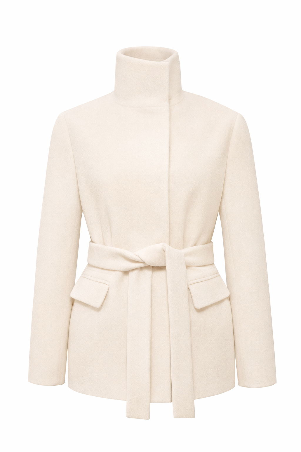 Coco Ecru Melton Coat