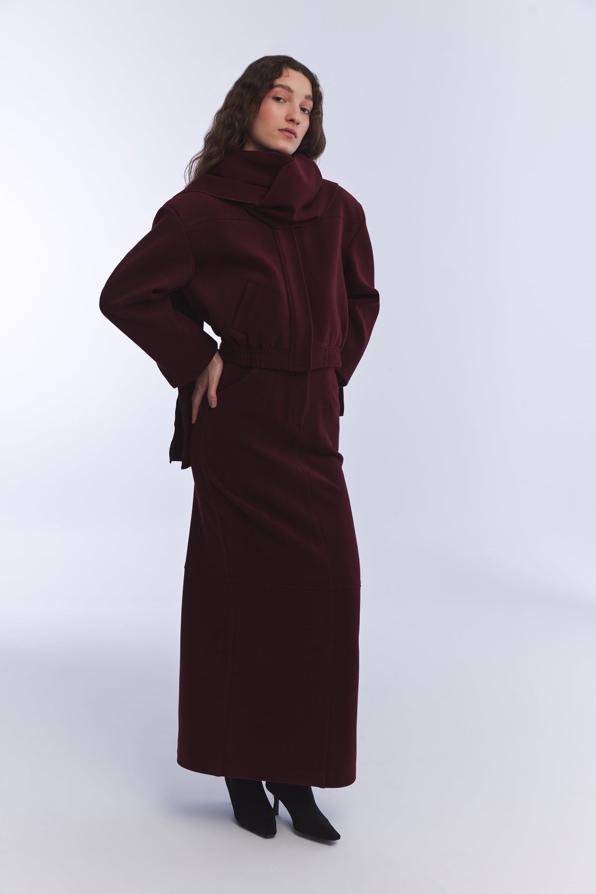 Paris Melton Jacket – Burgundy