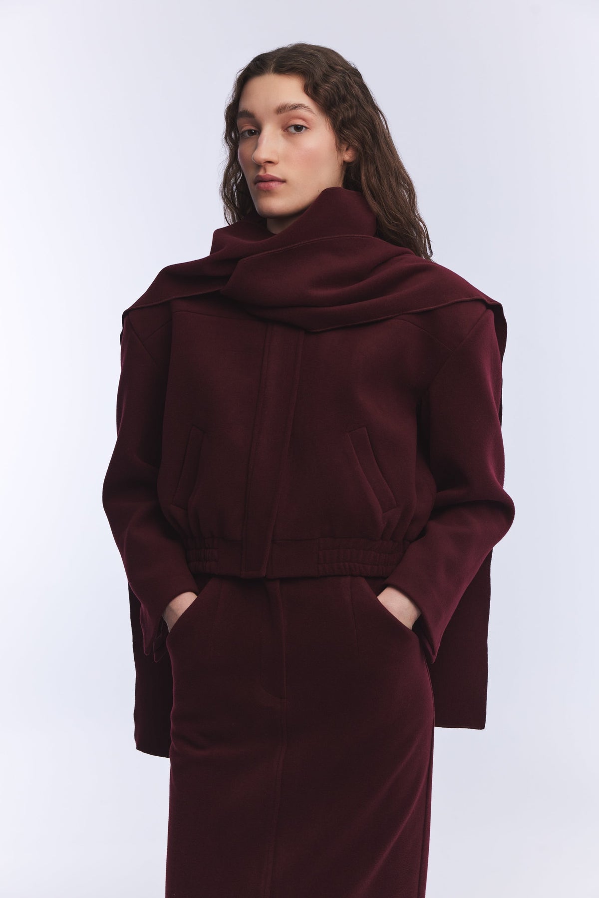 Paris Melton Jacket – Burgundy
