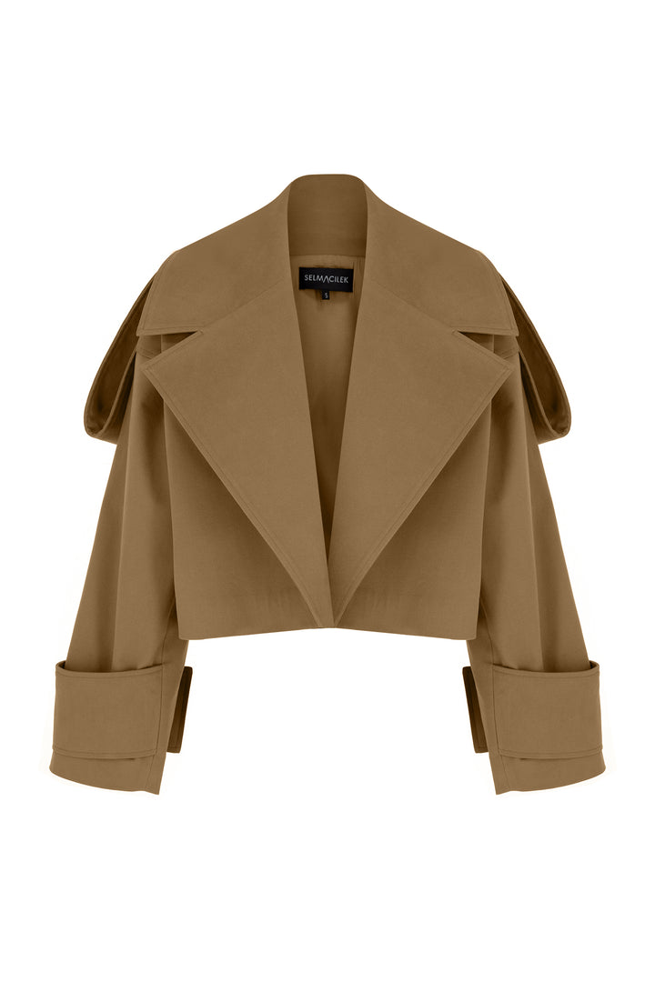 Nayla Camel Beltless Jacket
