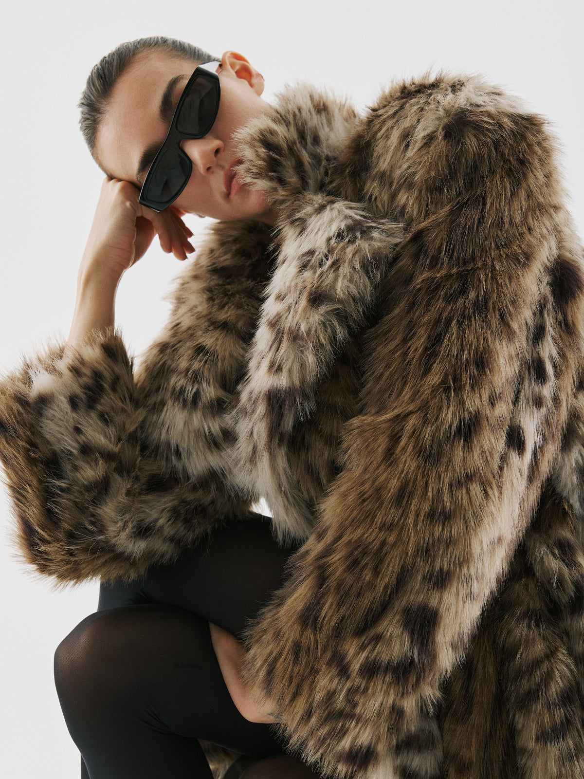 Yuna Fur Coat – Brown