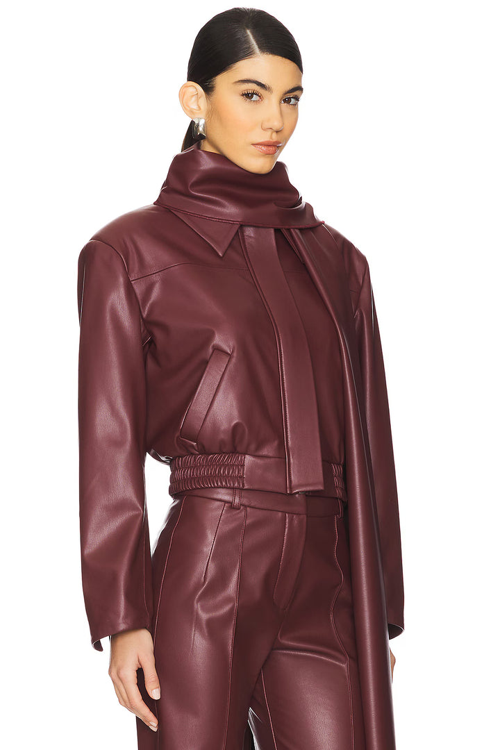 Paris Burgundy Leather Jacket