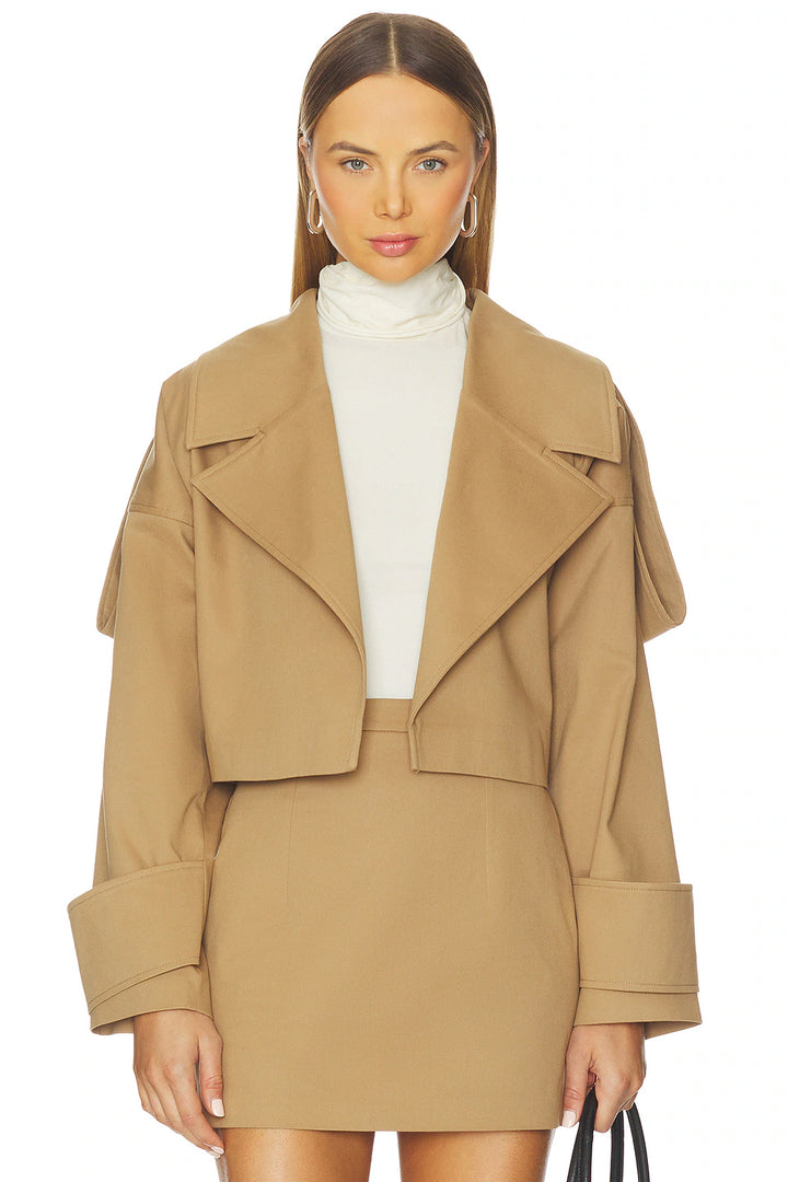 Nayla Camel Beltless Jacket
