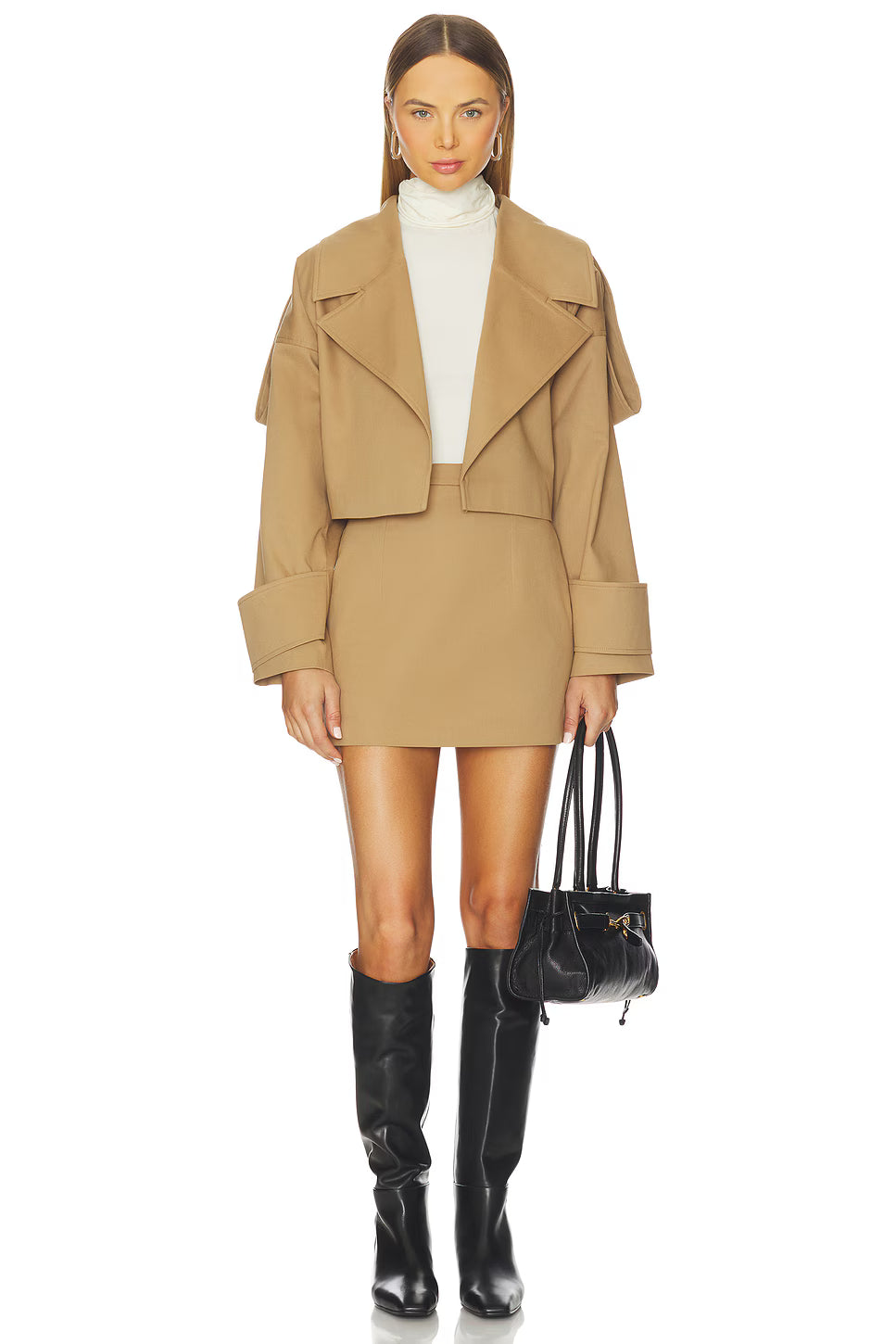 Nayla Camel Beltless Jacket