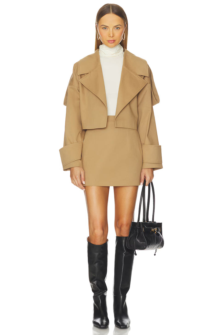 Nayla Camel Beltless Jacket