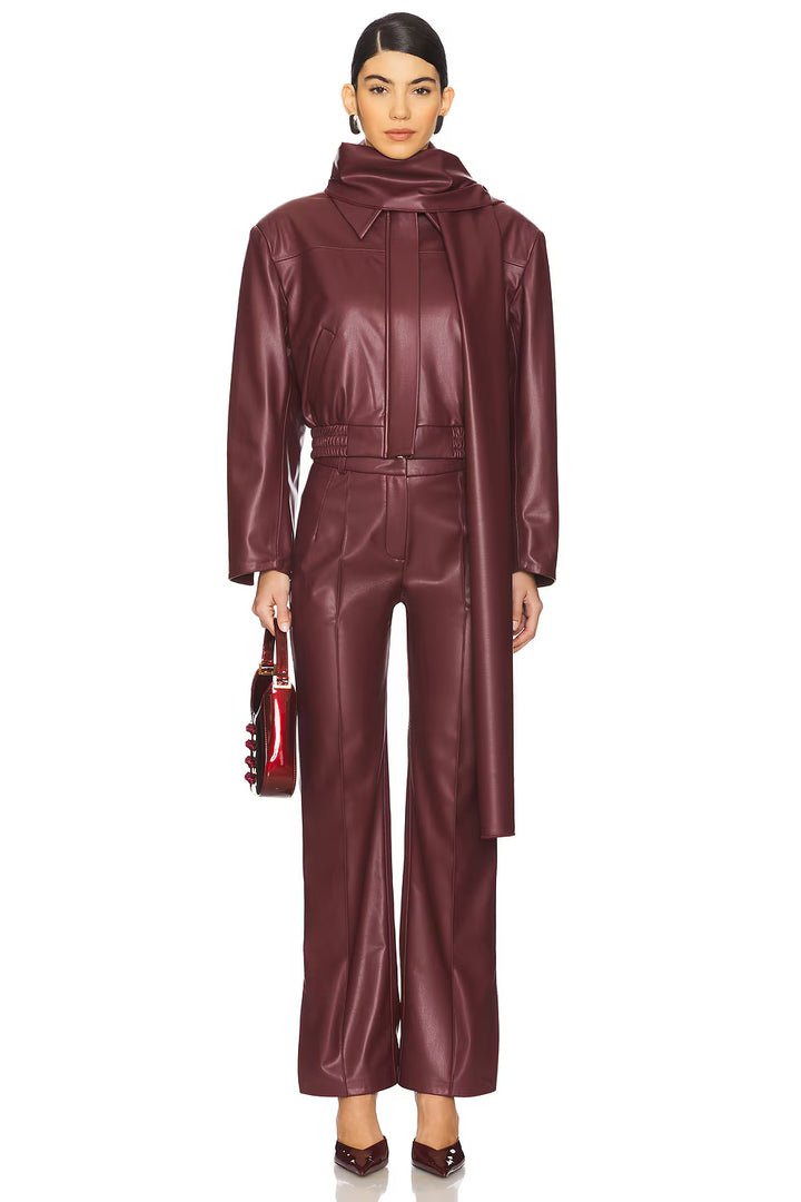 Paris Burgundy Leather Jacket