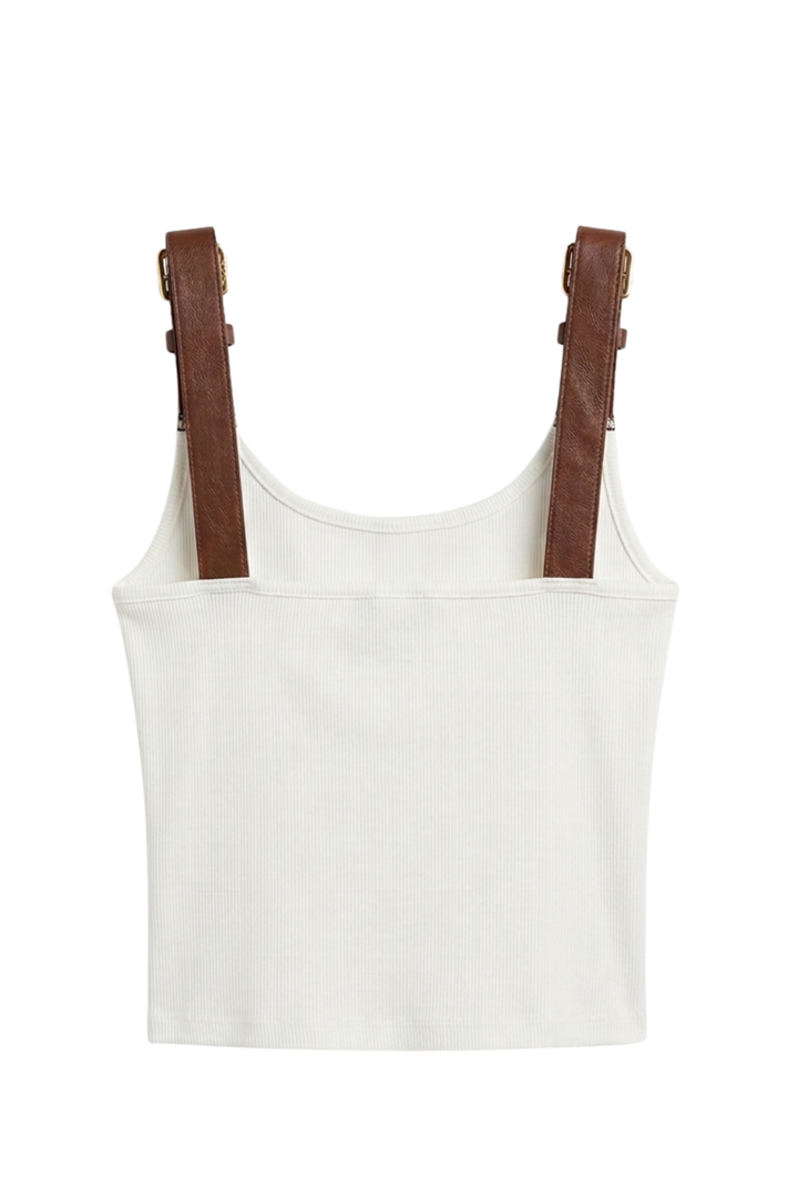 Sivera Brown Strap Blouse