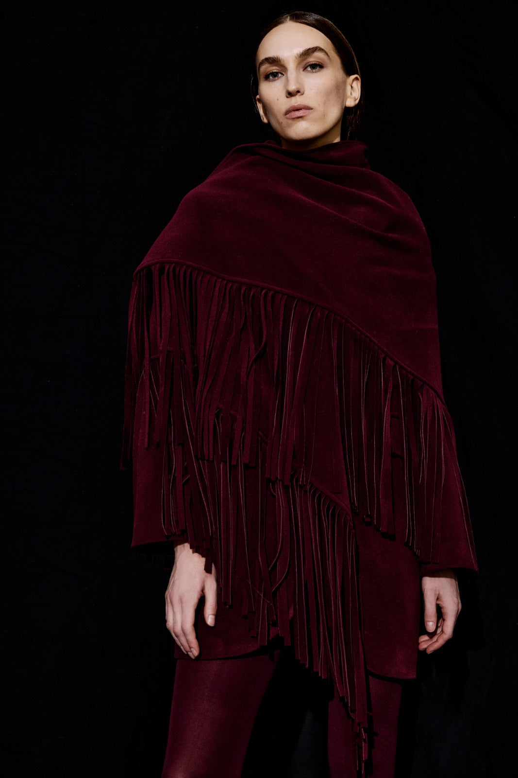 Elora Burgundy Scarf