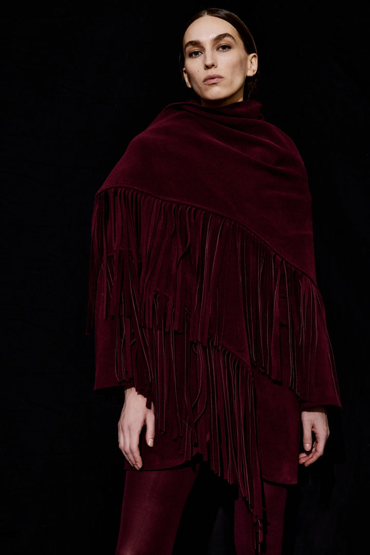 Elora Burgundy Scarf