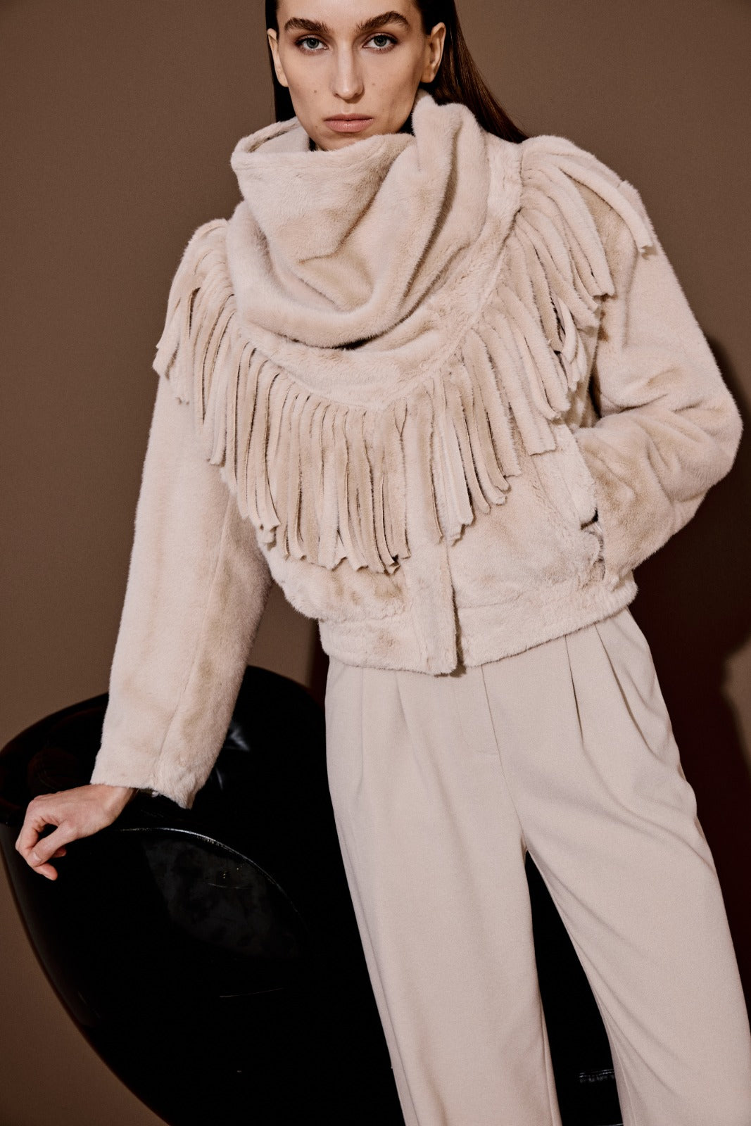 Look 06, Coco Coat and Lumi Trousers, Fall / Winter 25–26