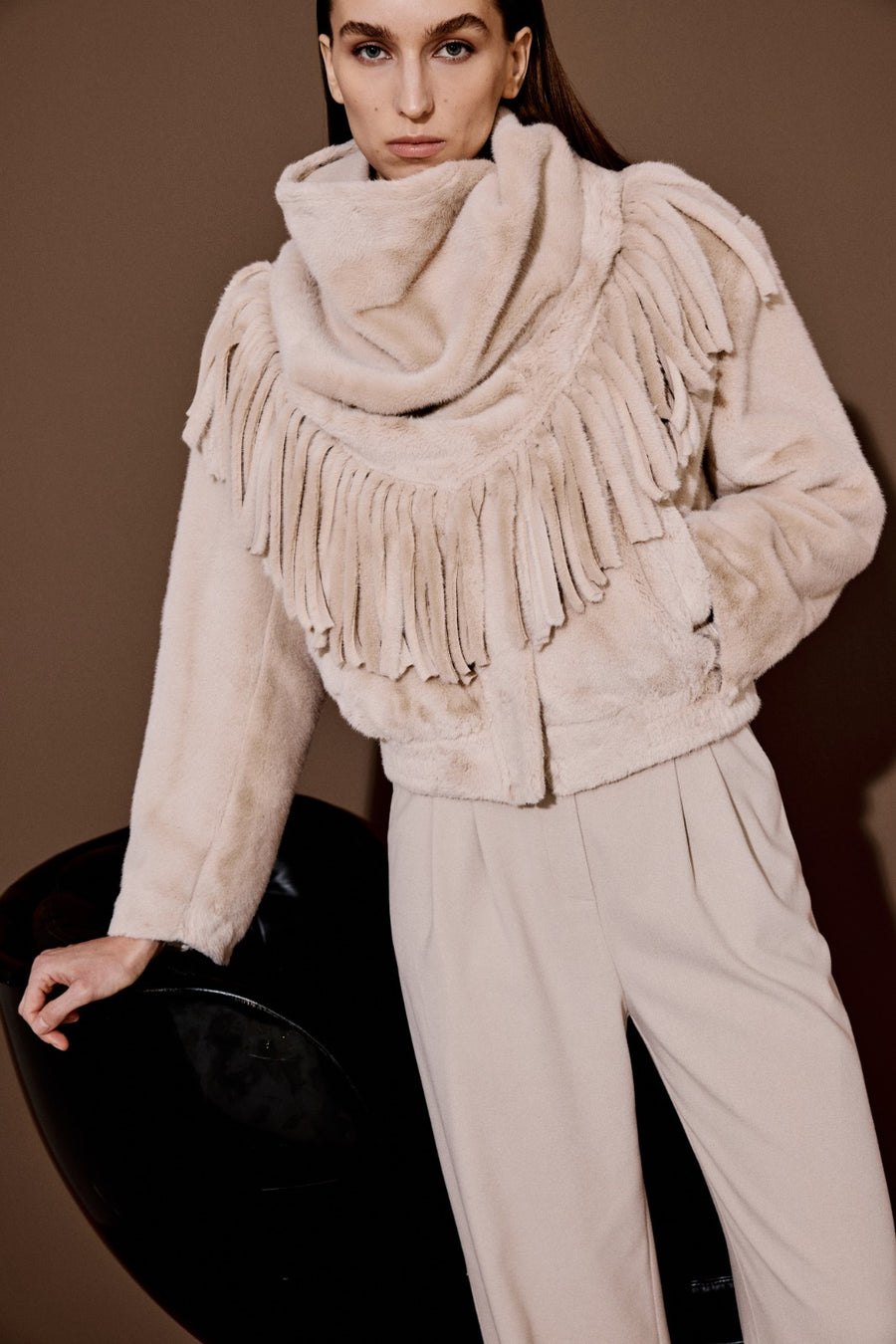 Look 06, Coco Coat and Lumi Trousers, Fall / Winter 25–26