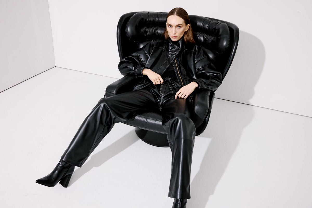 Kyoto Patent Jacket – Black / Riven Trousers – Black