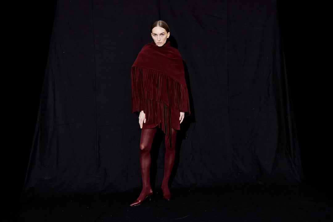 Elora Burgundy Scarf