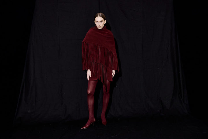 Elora Burgundy Scarf