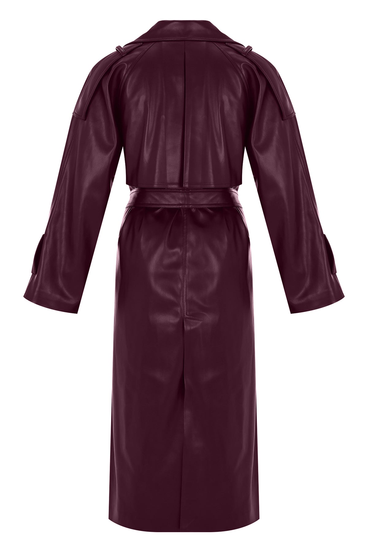 Lama Trench Coat – Burgundy