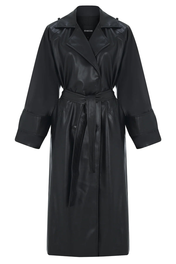 Lama Black Trench Coat