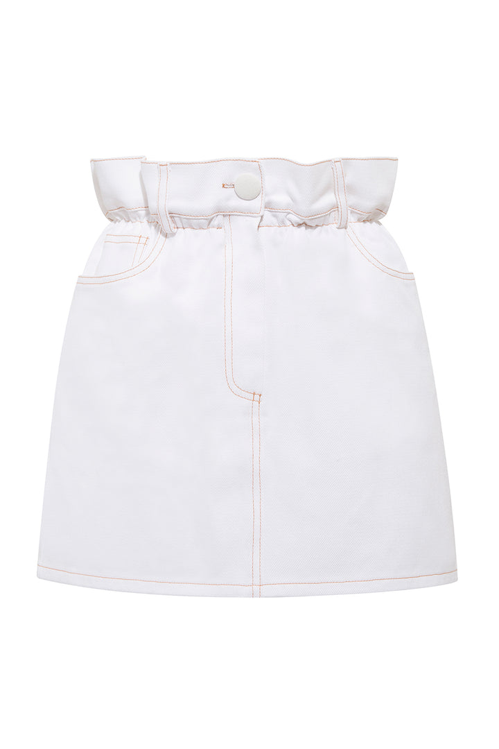 Aria Ecru Denim Skirt