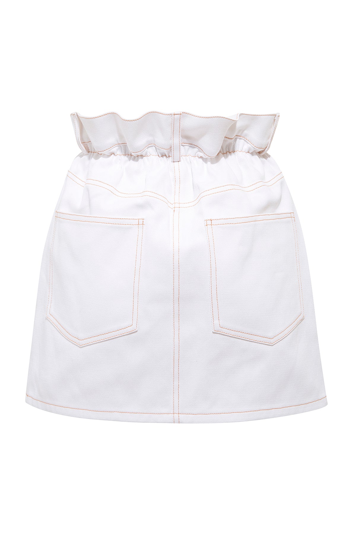 Aria Denim Skirt – White