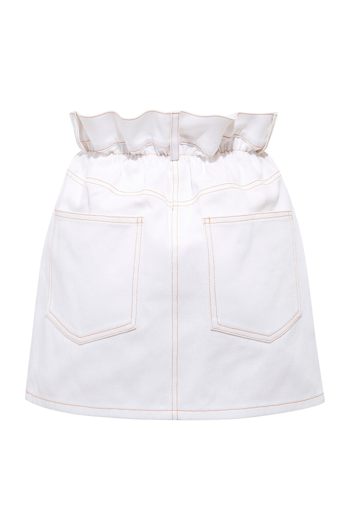 Aria Ecru Denim Skirt