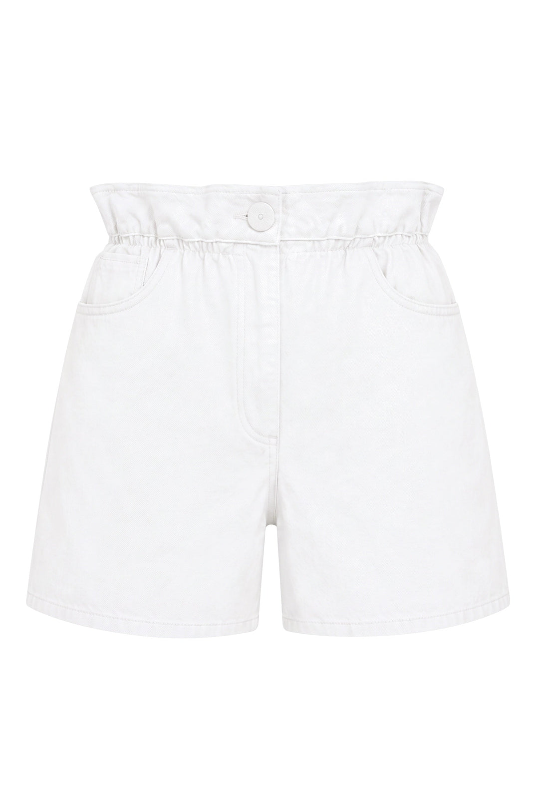 Aria Denim Shorts – White