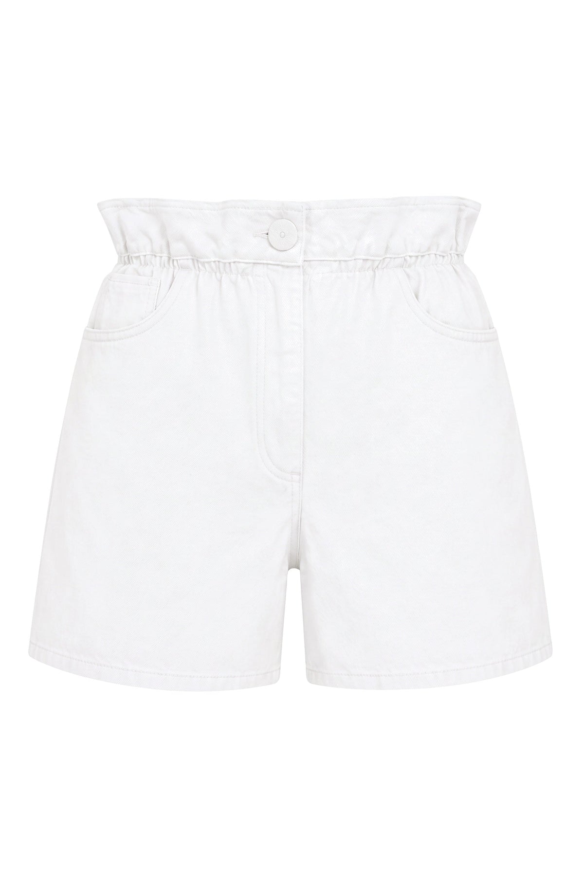 Aria Denim Shorts – White