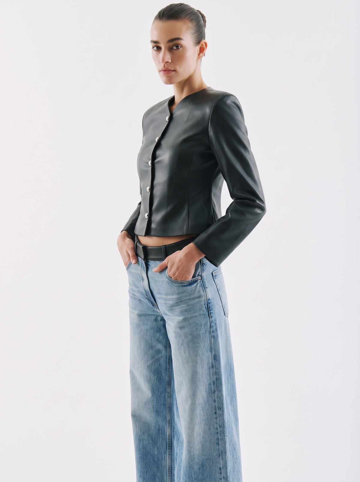 Rebel Jeans Black Belt – Blue