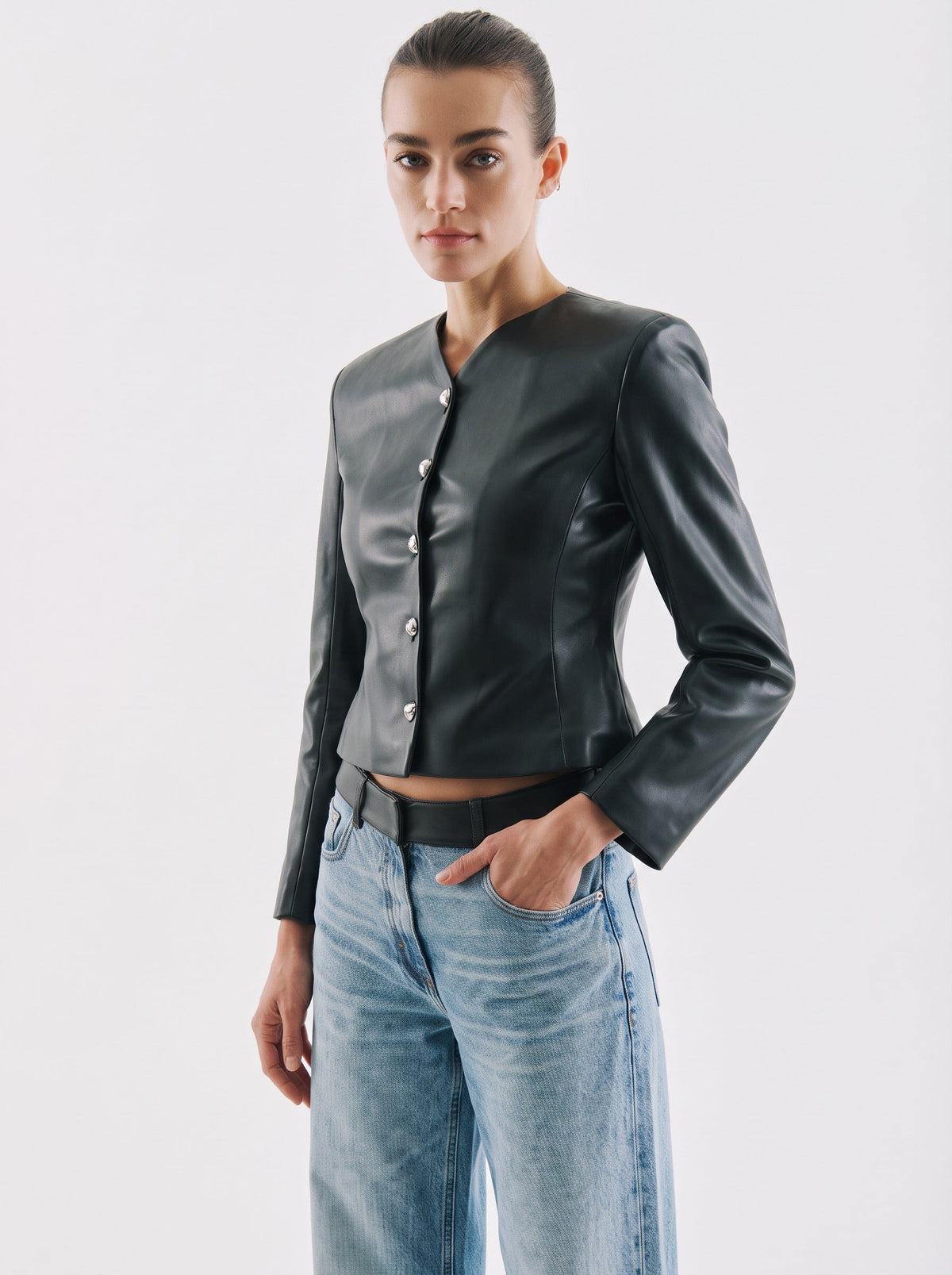 Rebel Jeans Black Belt – Blue