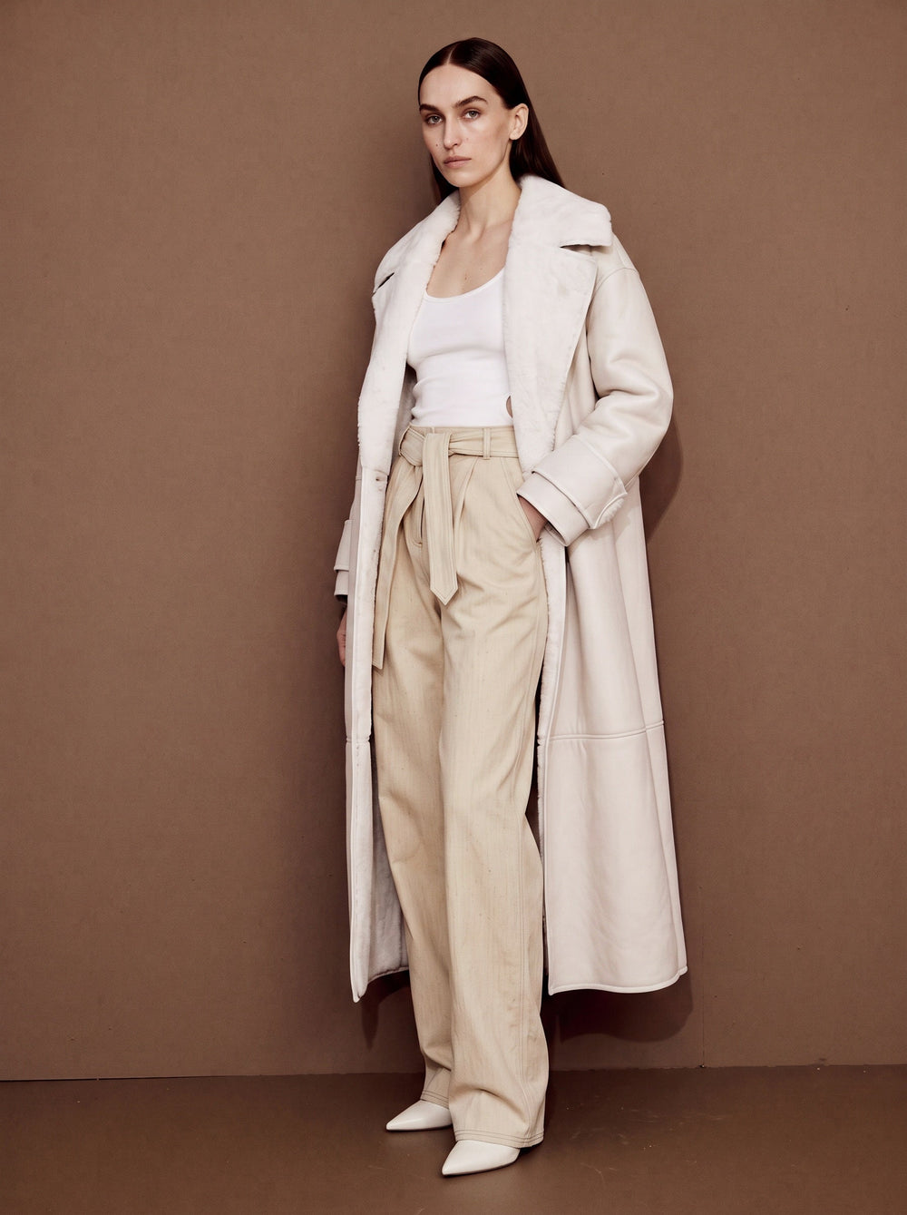 Riven Trousers – Beige