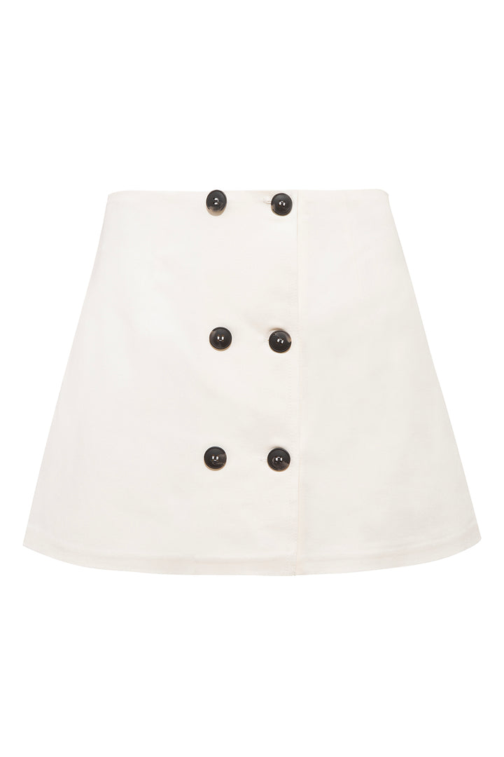 Mirel Ecru Mini Skirt